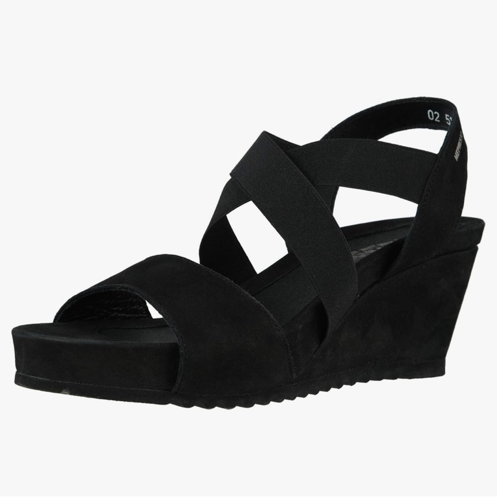Mephisto Guiliana wedge sandal all black